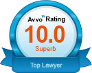 Avvo 10/10 Rating badge